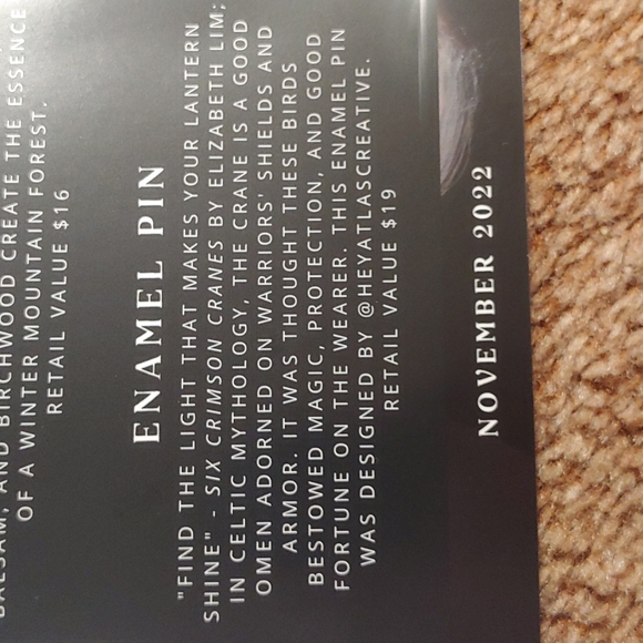 Six Crimson Cranes Enamel Pin - Picture 4 of 4